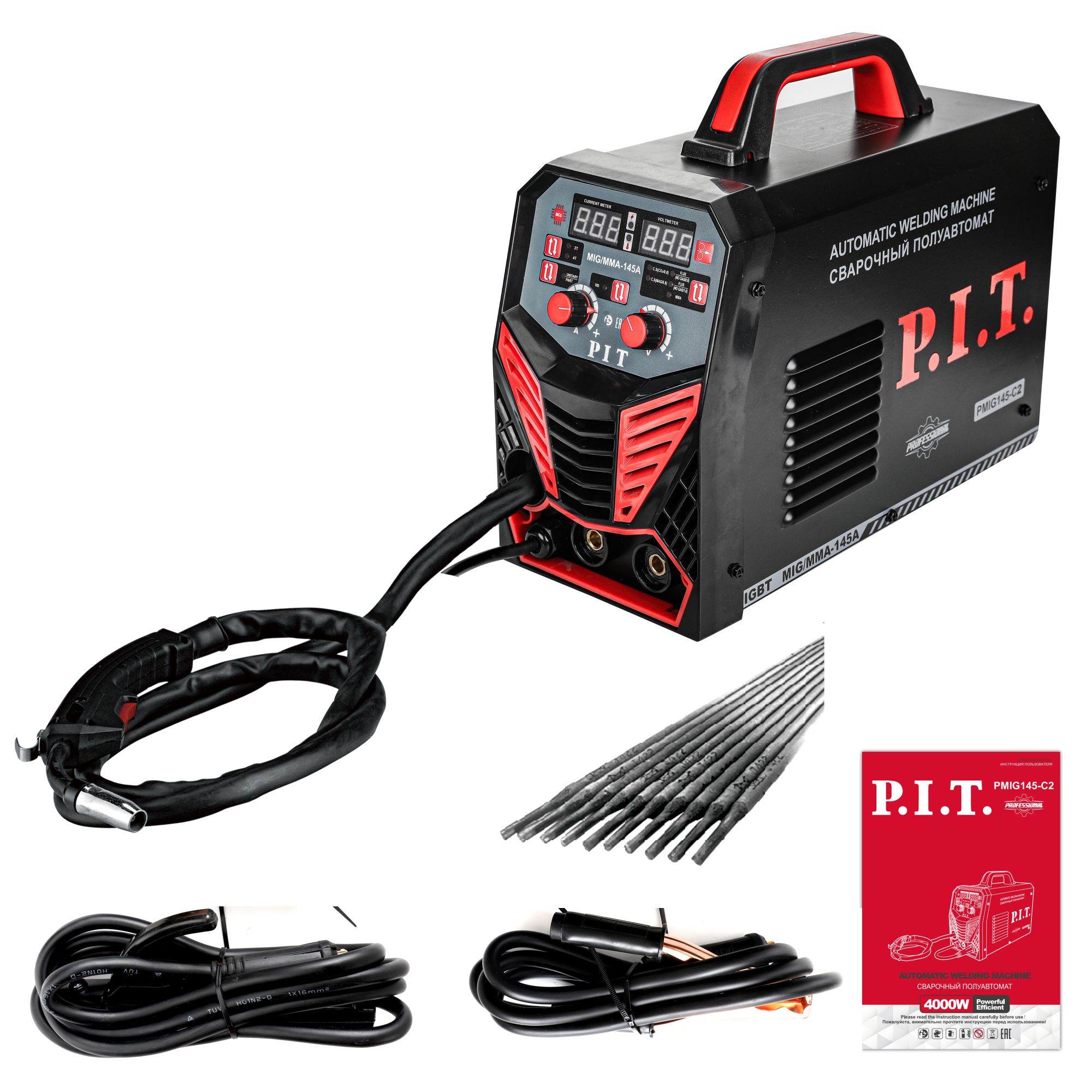 Сварочный полуавтомат инверторный P.I.T. PMIG145-С2 PIT - pittools.ru
