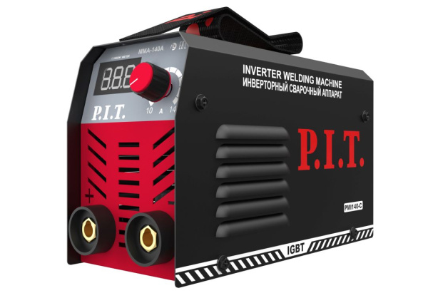 Сварочный инвертор PMI140-C IGBT (140 А,ПВ-60,1,6-3.2 мм,4квт, от пониж напряж 190,гор старт) P.I.T.