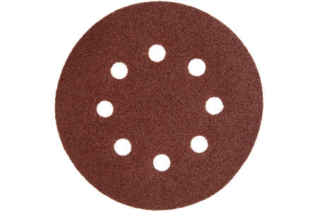 Круг шлифовальный на липучке P.I.T. 125 мм P100 8 отверстий липучка, 5 шт в уп.(APLS06-0100E)