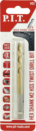 Сверло по металлу с шестигранным хвостовиком P.I.T.  2,0x69мм(AMED12-0002)