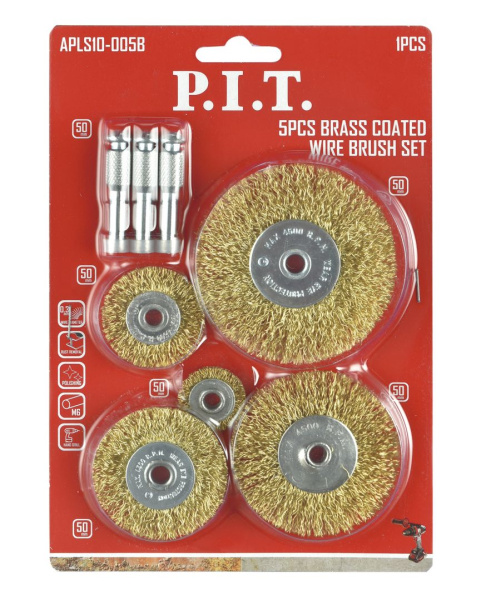 Набор латунных щеток P.I.T. 5шт(APLS10-005B)