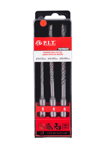 Набор буров (5х110мм,6х160мм,8х160мм)