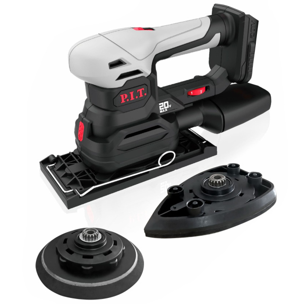 Шлифмашина многофункциональная аккум. P.I.T. PSP20H-187A SOLO (20В, 6000-12000об/мин, 3 подошвы)