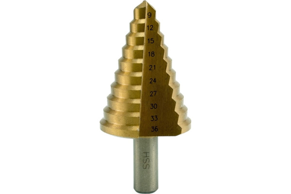 Сверло ступенчатое P.I.T. 9-36мм 10 ступеней(AMED09-0936)