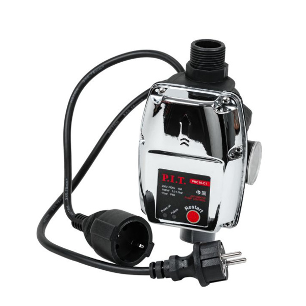 Блок автоматики P.I.T. PHC10-C1 (1100Вт, пусковое давление 1-1.3 бар, максимальное давление 10 бар)