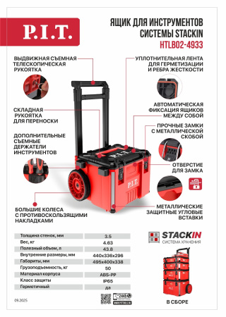 HTLB02-4933 Ящик Системы хранения STACKIN