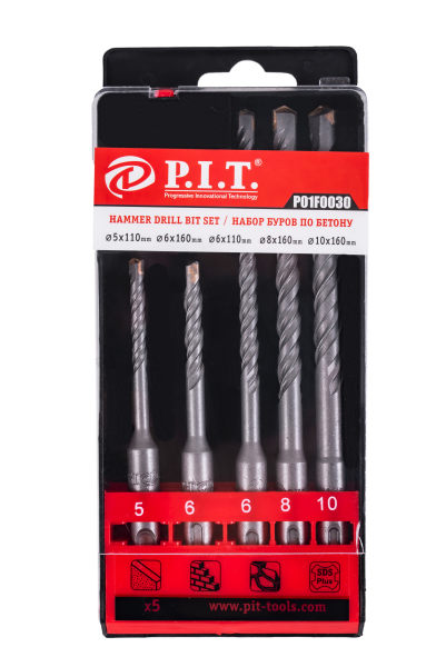 Набор буров (5х110мм,6х110мм,6х160мм,8Х160мм,10х160мм)